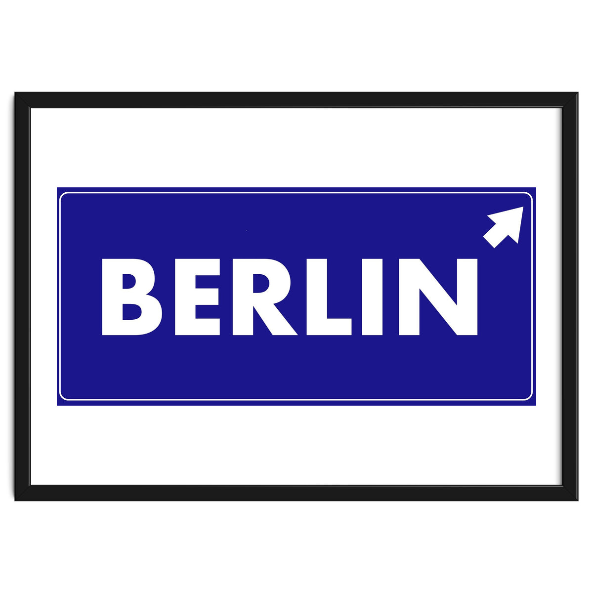 Let`s go to Berlin, Germany! Blue road sign