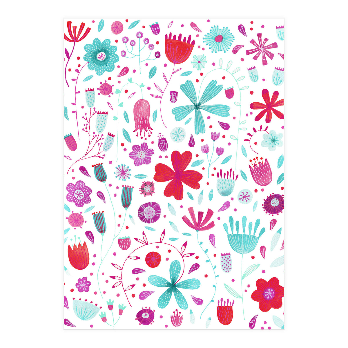 English Meadow Teal (Print Only)