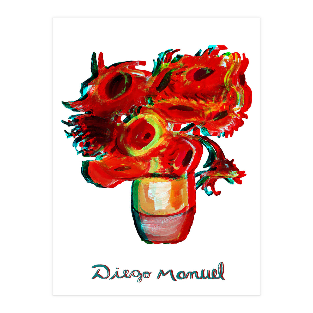 Florero Fondo Blanco 3d 2 (Print Only)