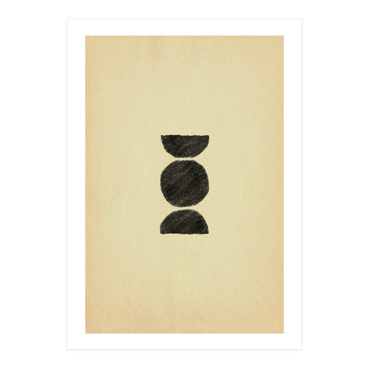 Abstract mid-century modern shapes (Print Only)