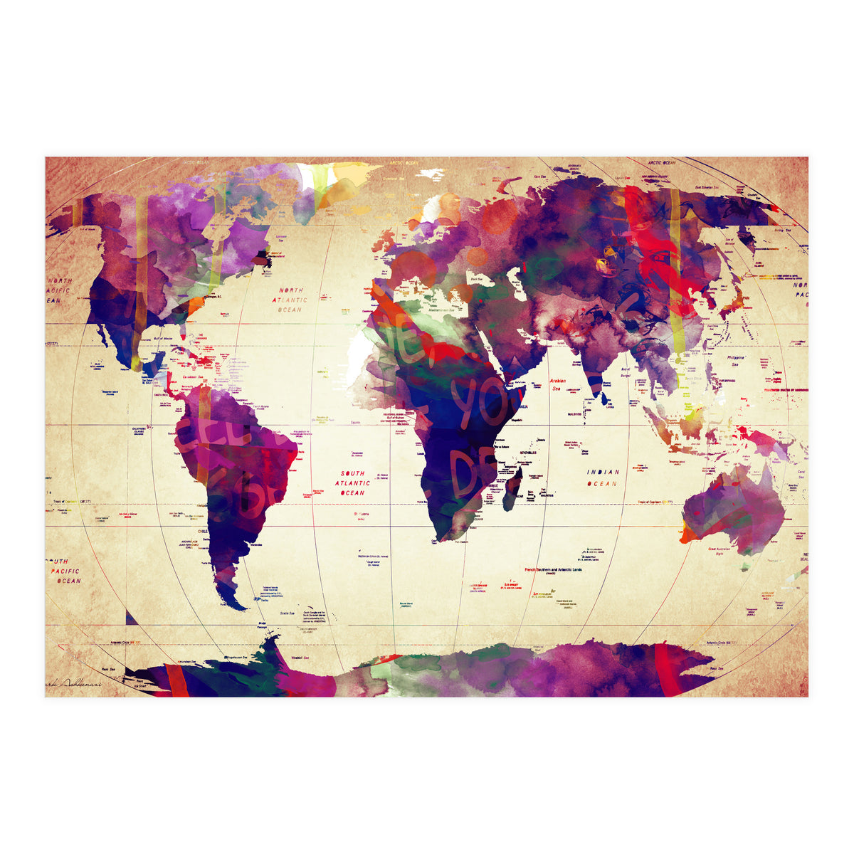 Map Of The World 3 (Print Only)