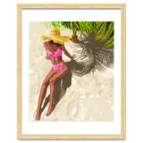 Sky above, sand below, peace within poster, Woman of color fashion black woman on the bikini beach thumbnail