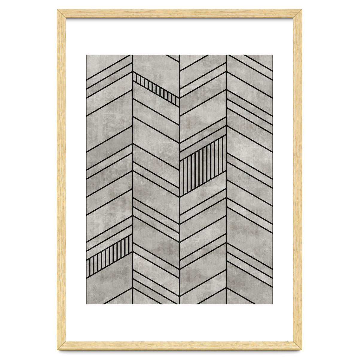 Concrete Chevron Pattern