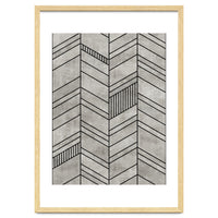 Concrete Chevron Pattern