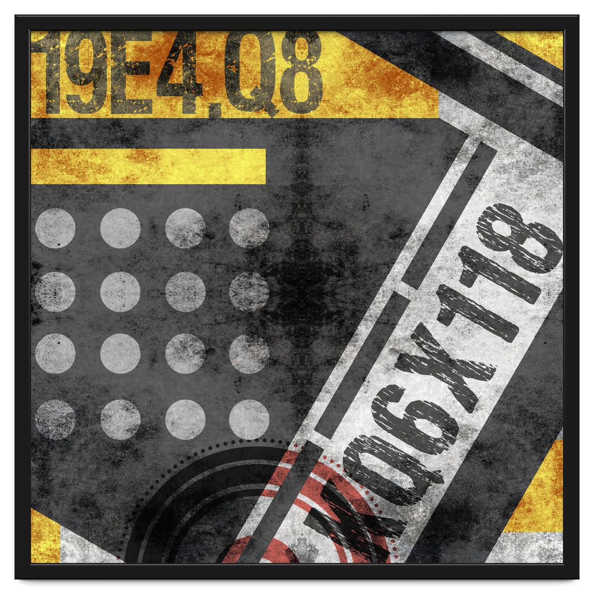 Abstract Industrial Black And Yellow