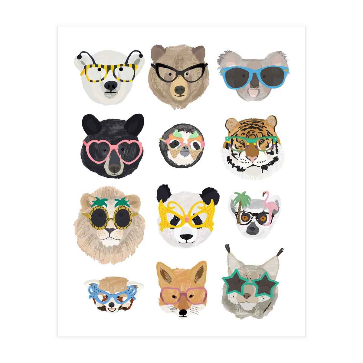 Big Cats in Glasses (Print Only)