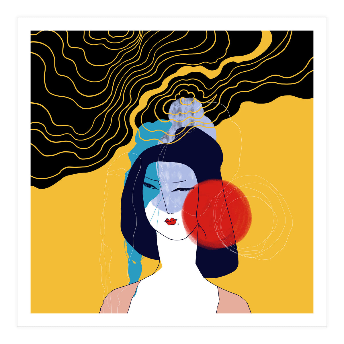 Maid in meditation (Print Only)