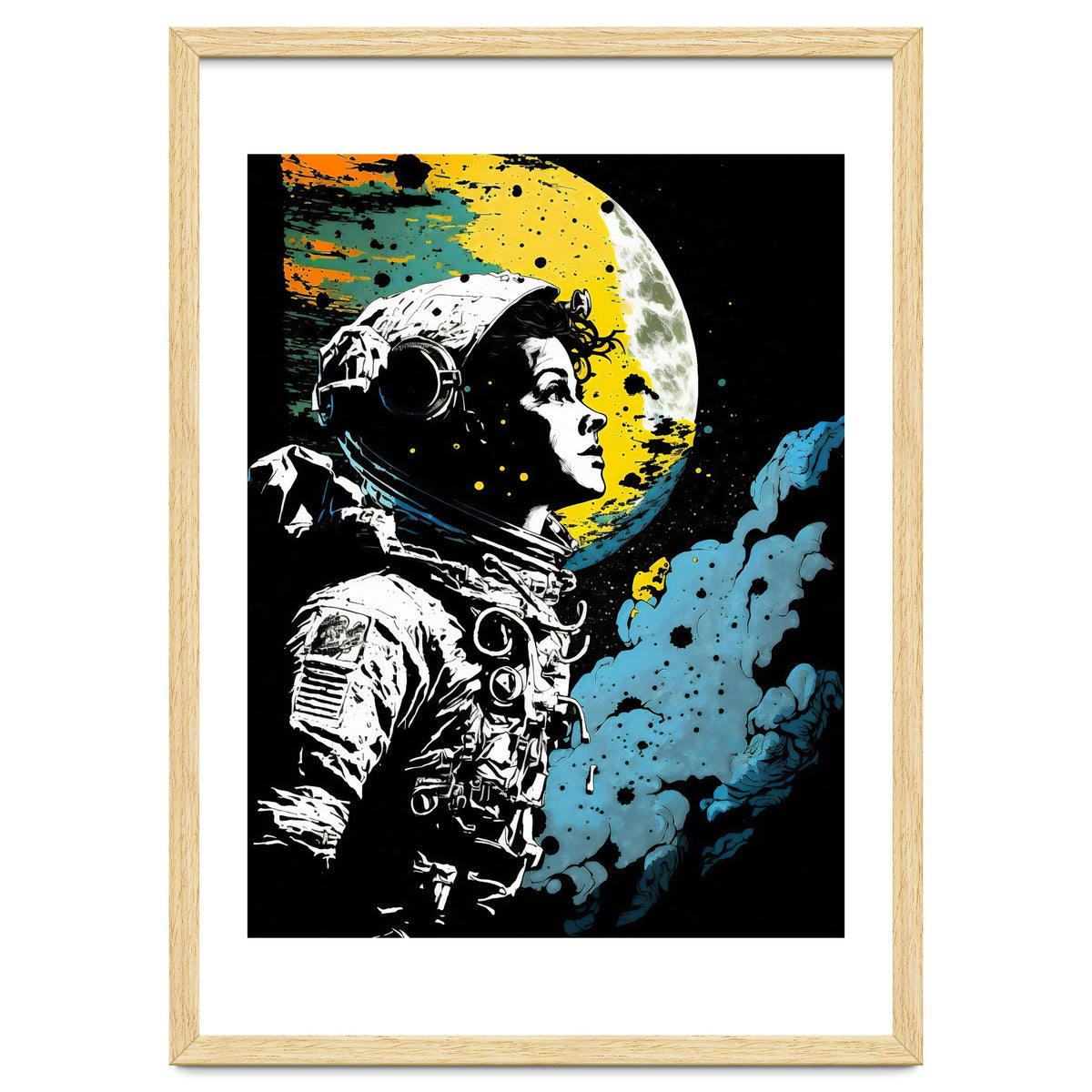 Astronaut Girl Illustration