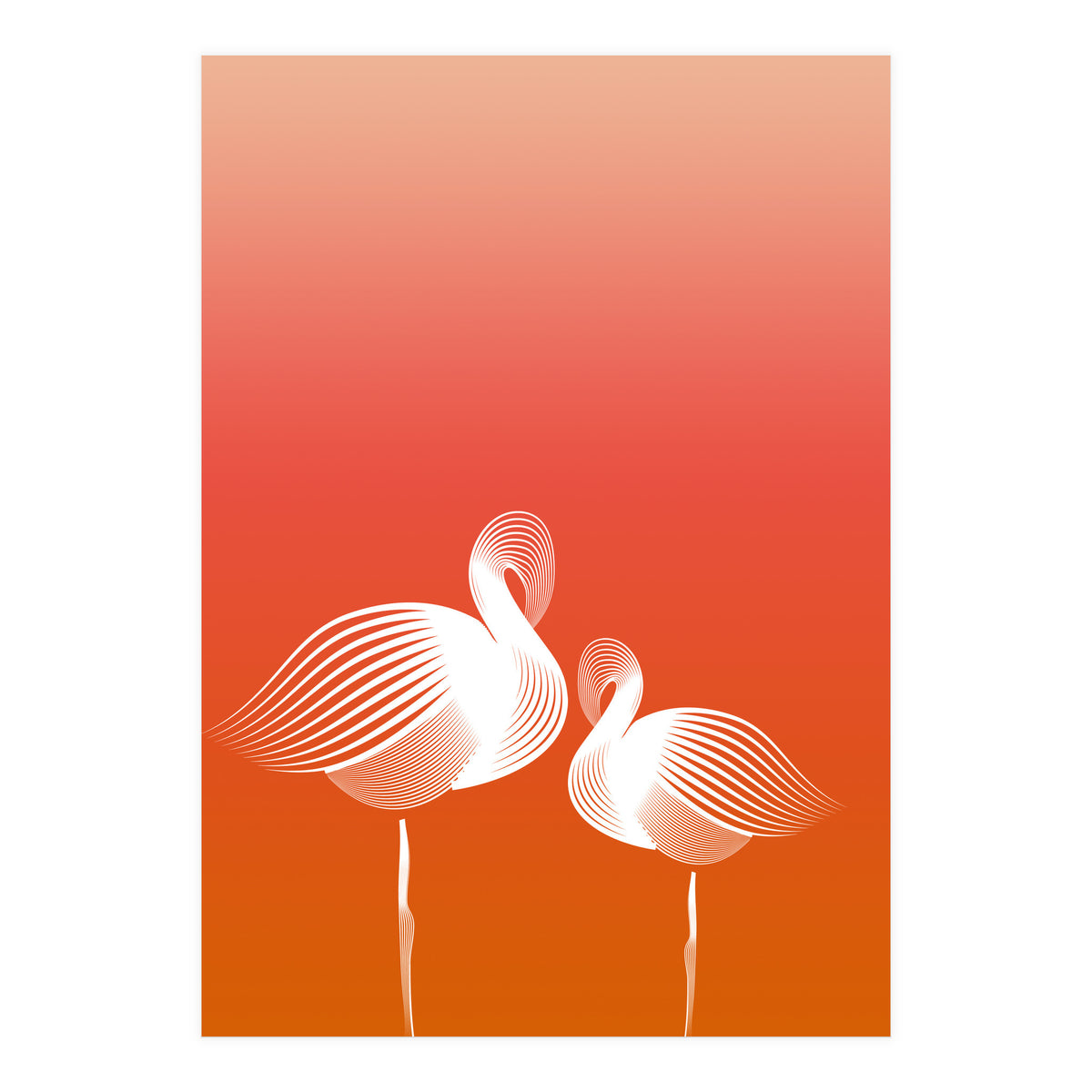 Meditating Flamingos (Print Only)