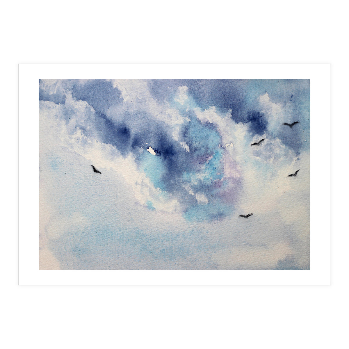 Dramatic sky || watercolor (Print Only)