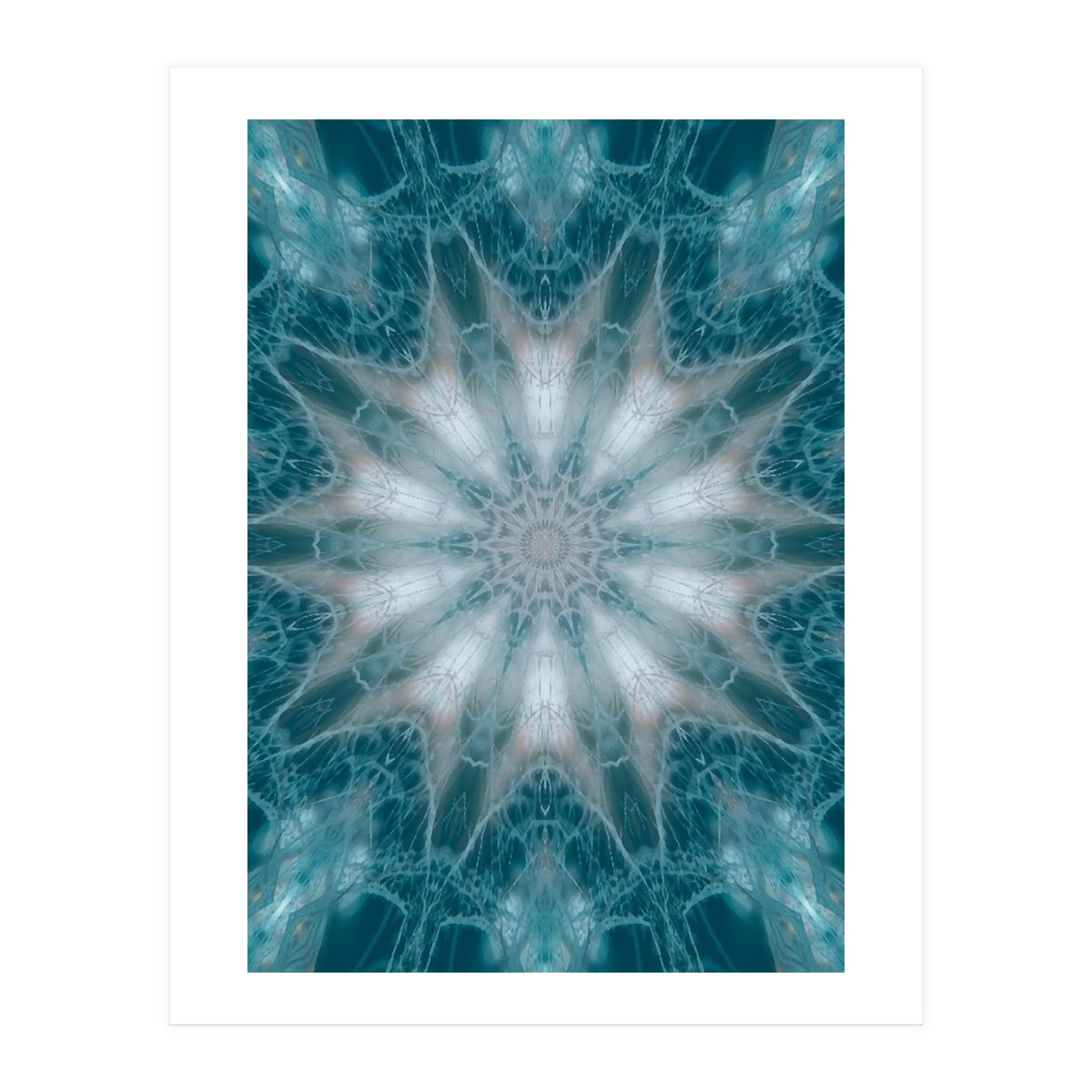 Mandala - Green, White, Rose (Print Only)