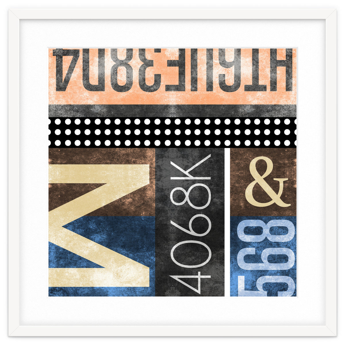 Typographic Industrial Abstract - M