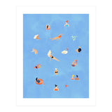 Summer Weekend in The Ocean Watercolor Swim Painting | Travel People Chic Eclectic Boho Fun (Print Only) thumbnail