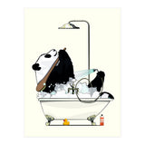 Giant Panda Bear in the Bath, funny bathroom humour (Print Only) thumbnail