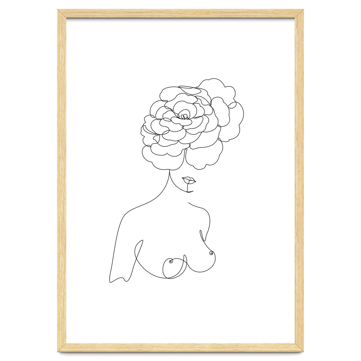 female flower line-b