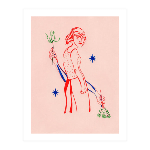 Red lips woman (Print Only)