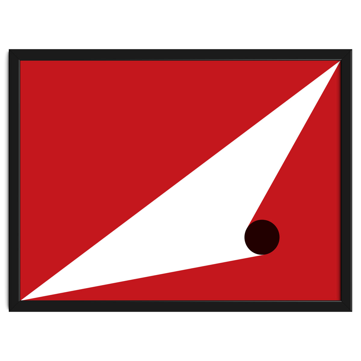 Geometric Shapes No. 71 - red, white & black