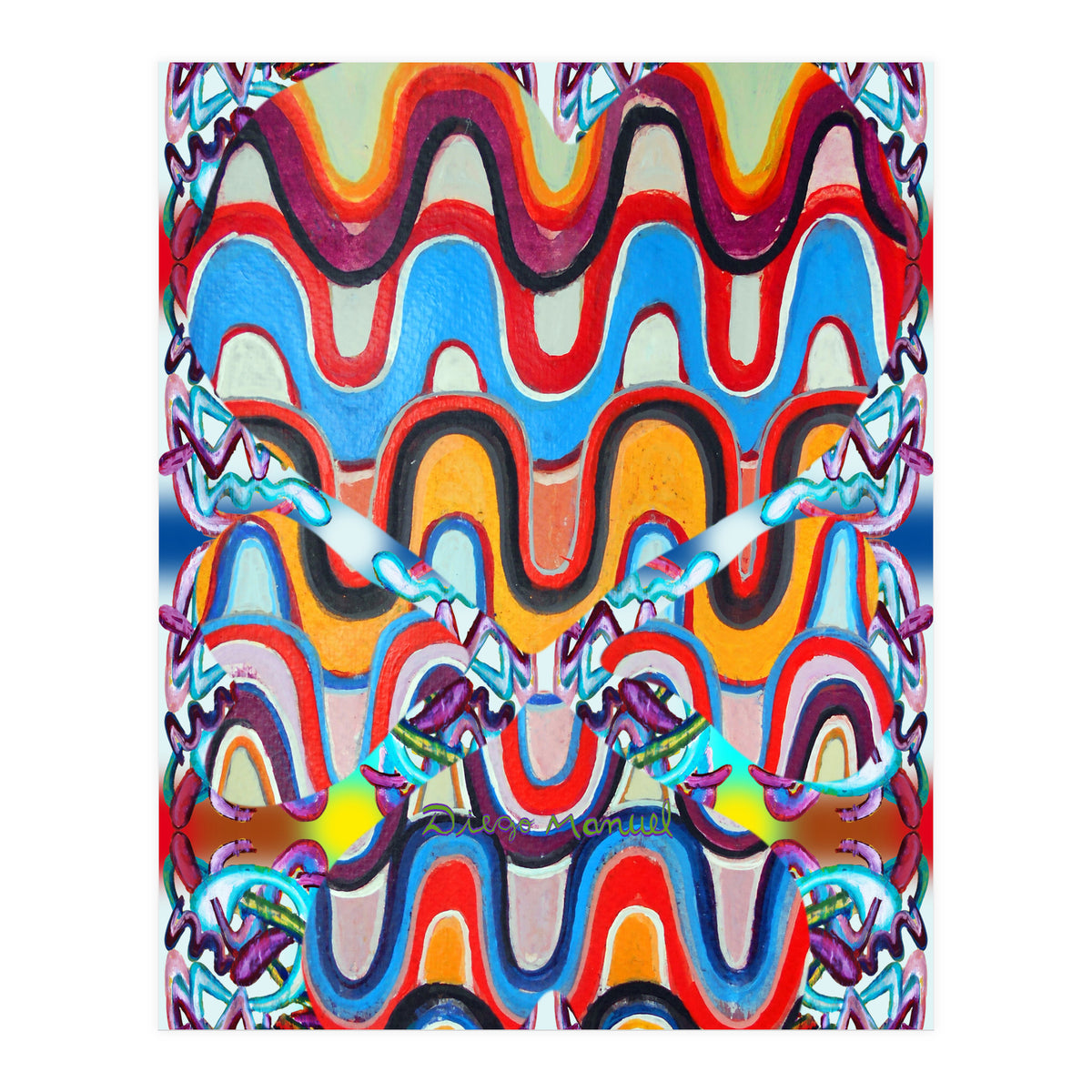 4 Corazones Tapiz 1 (Print Only)