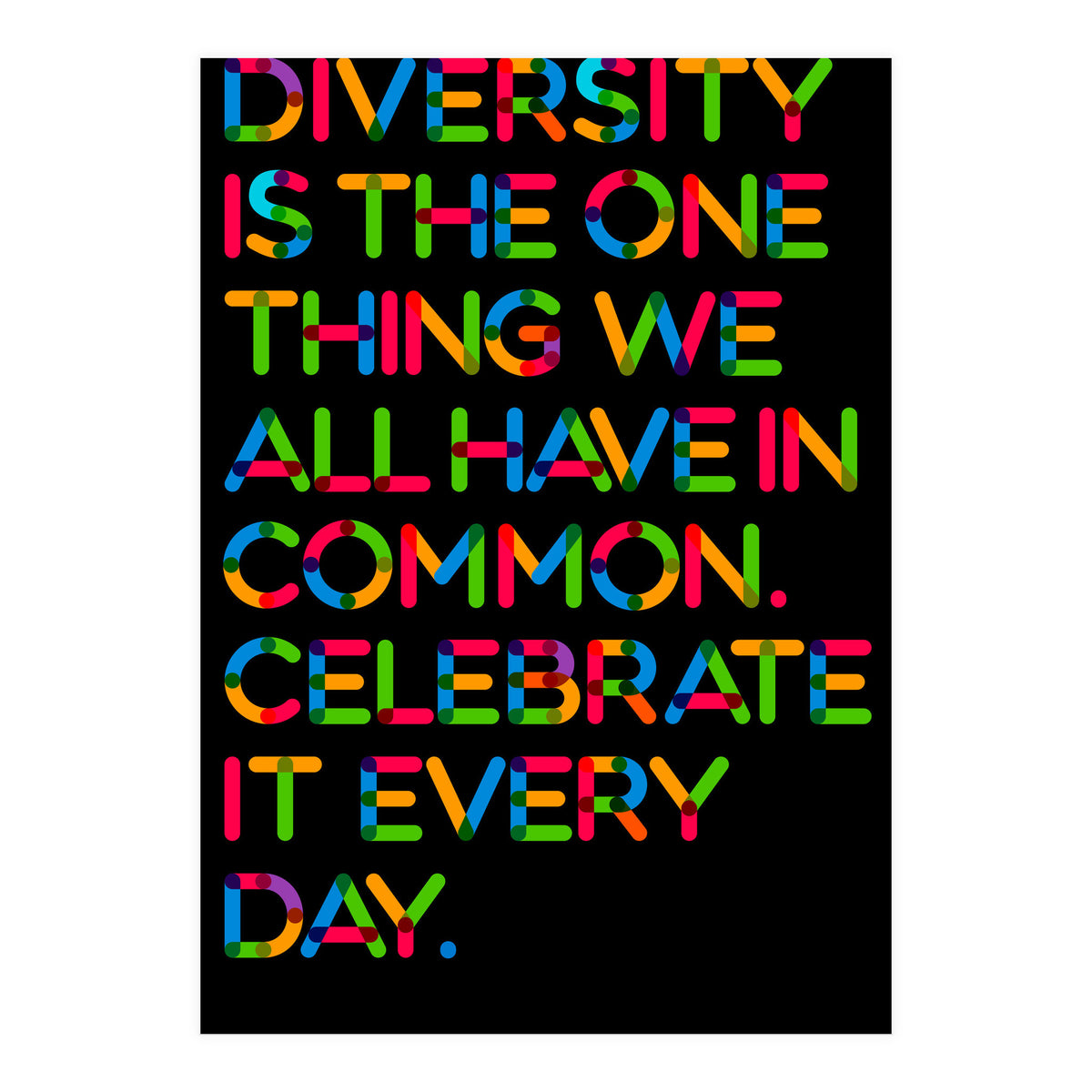 DIVERSITY (black Version) (Print Only)