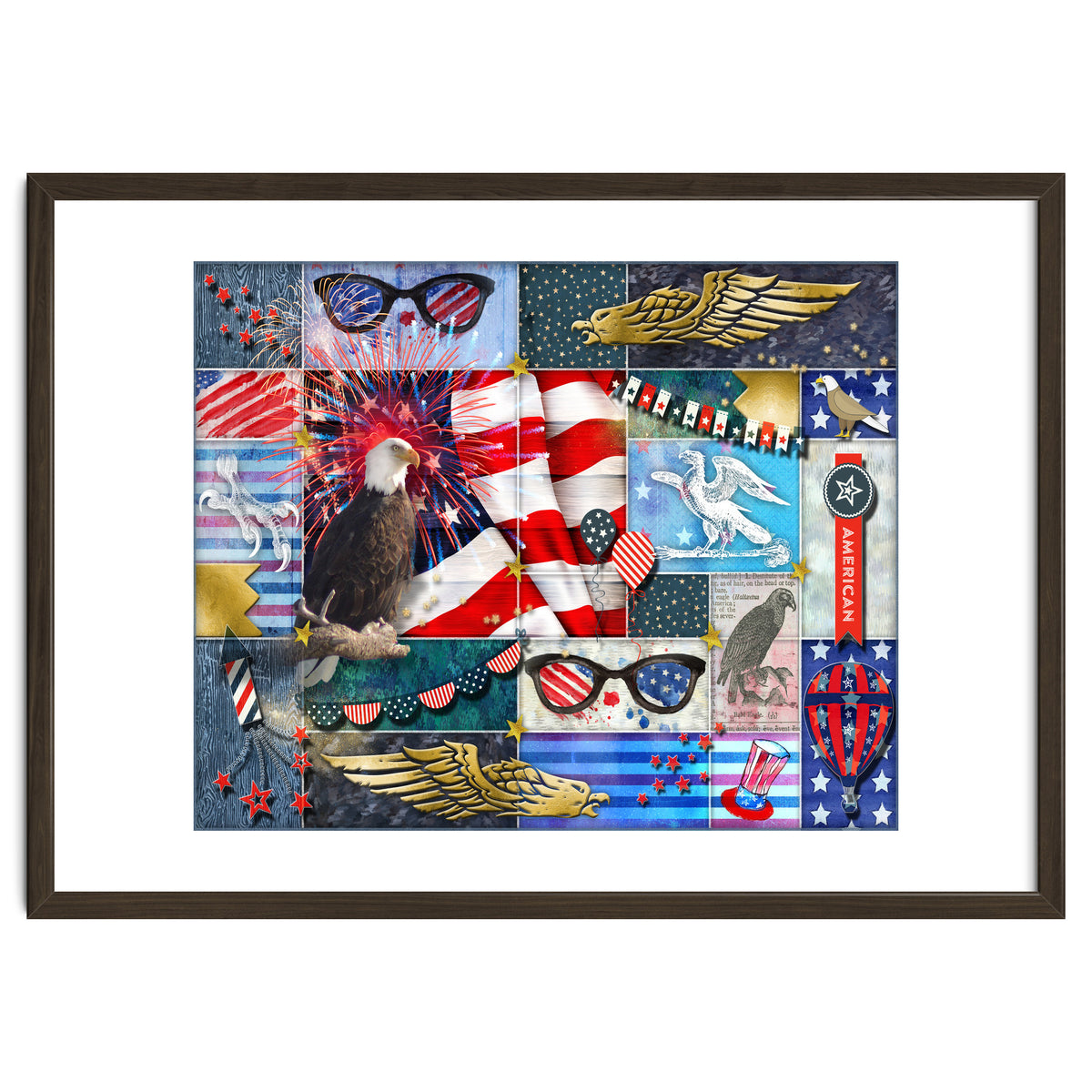 Americana Eagles Collage