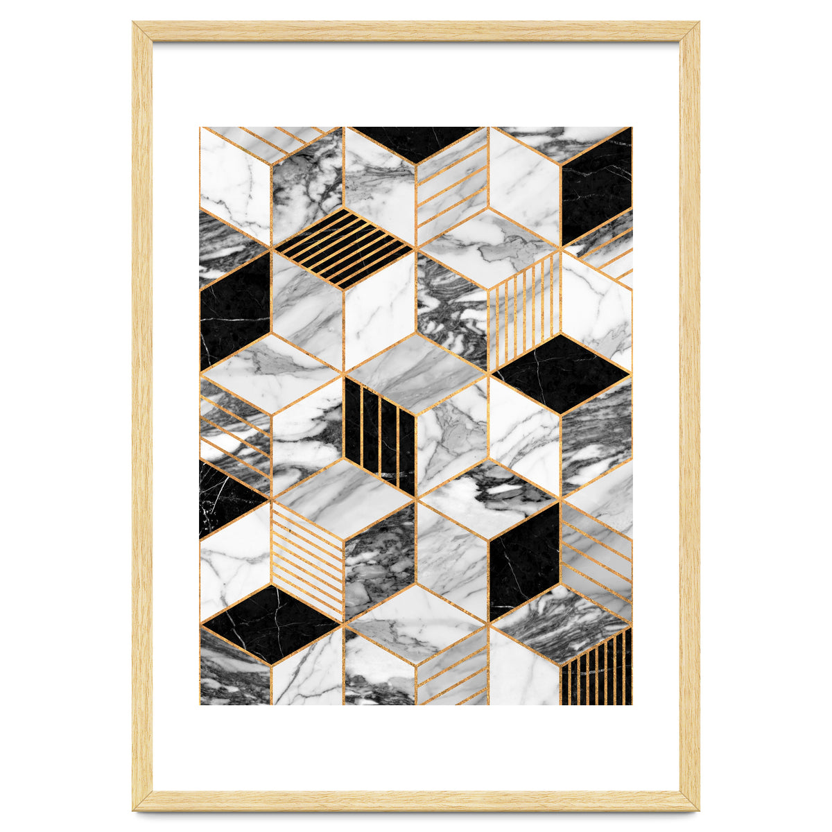 Marble Cubes 2 - Black and White