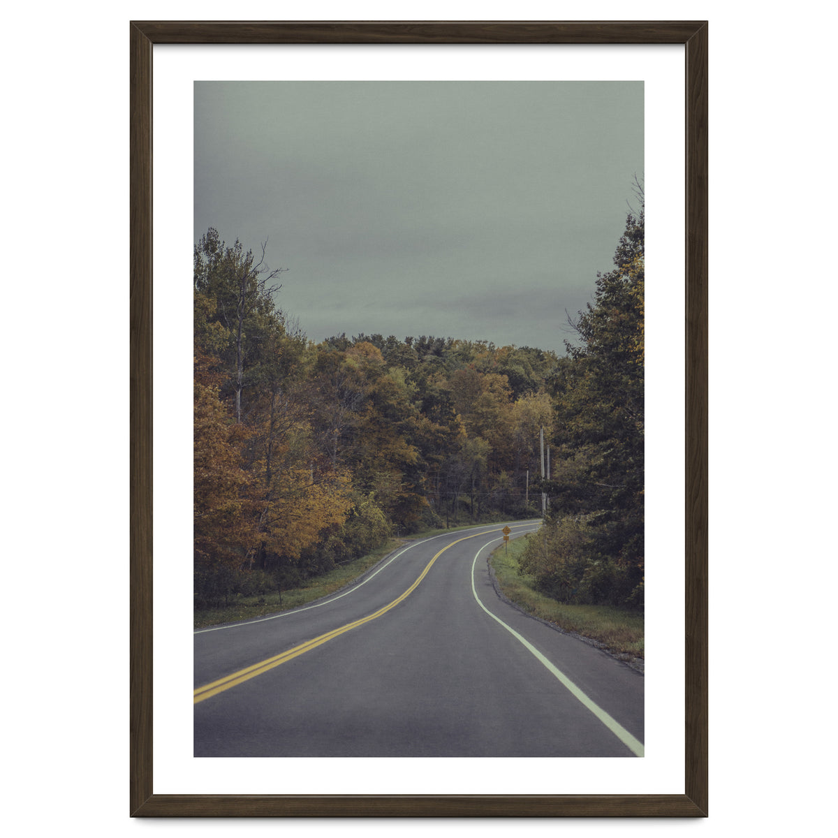Fall Road in Upstate New York