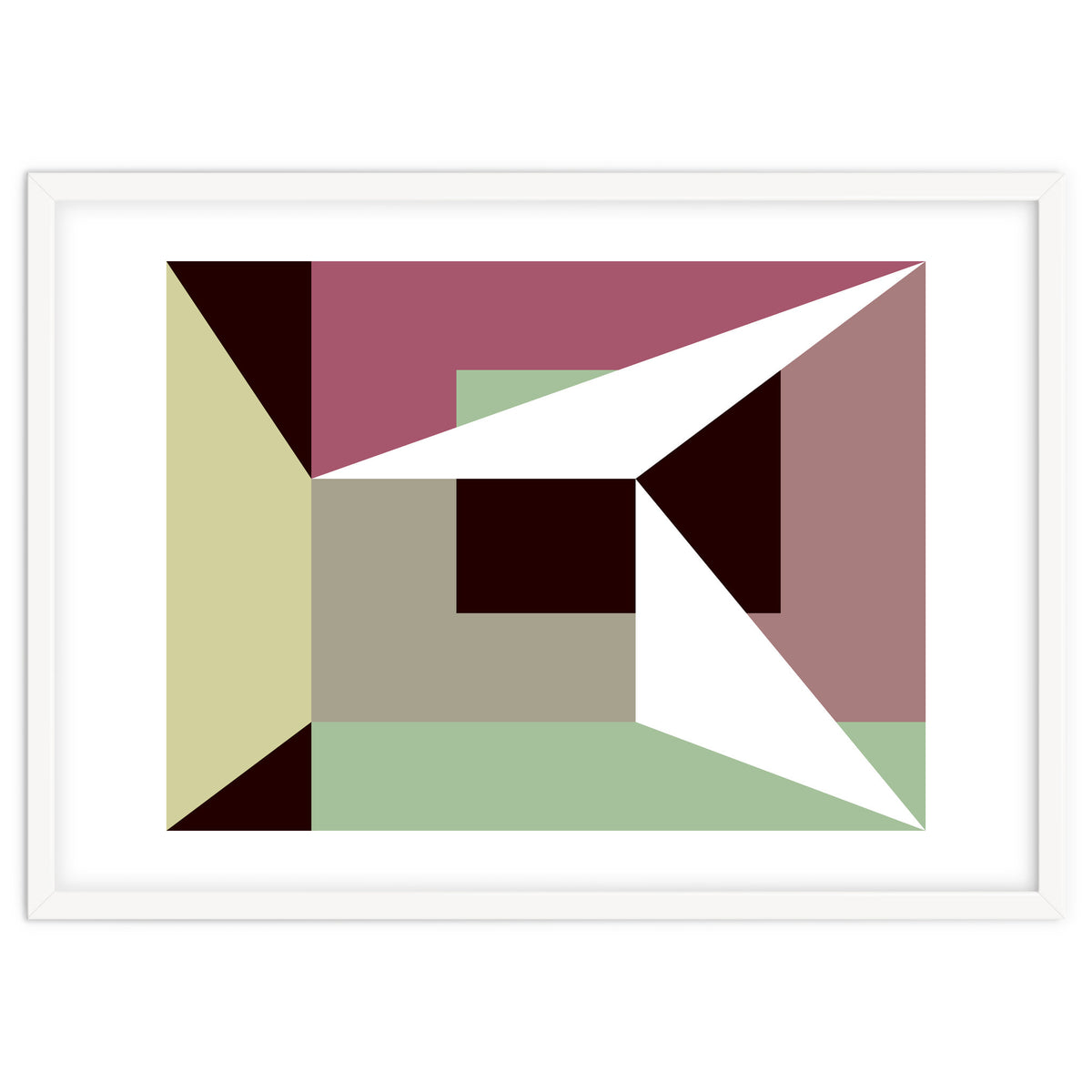 Geometric Shapes No. 26 - green & purple