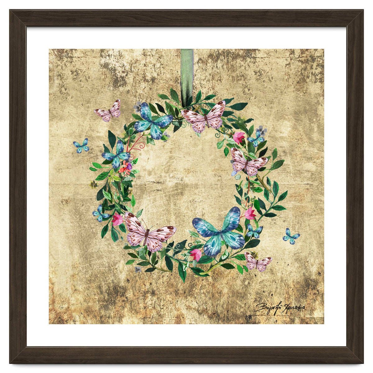 Wreath #Flowers & Butterflies#Royal collection