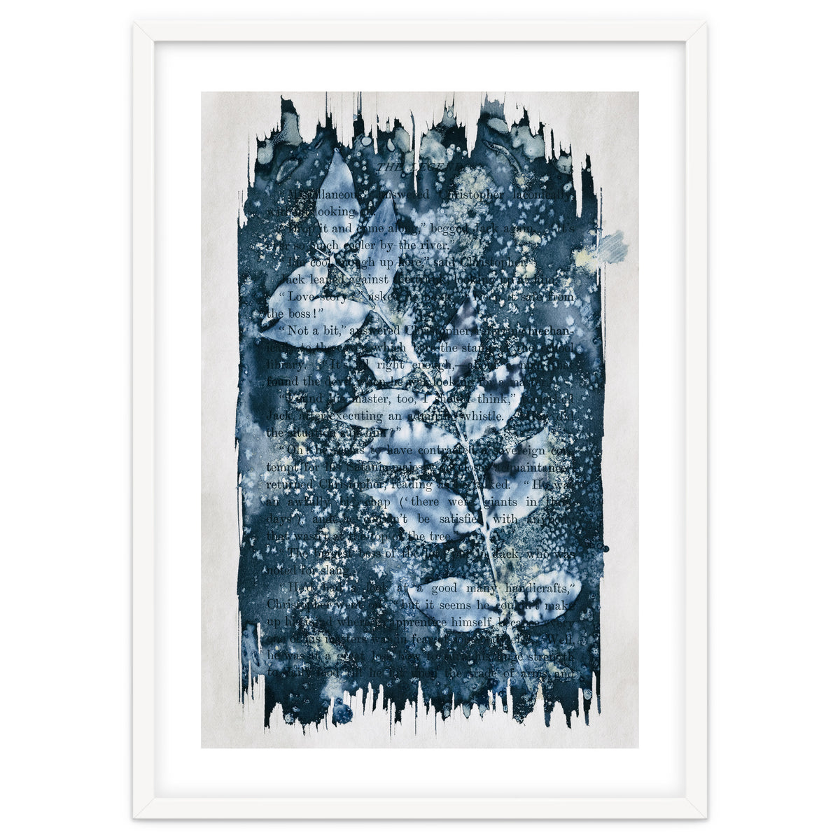 Indigo Blue Botanical Leaves No. 1