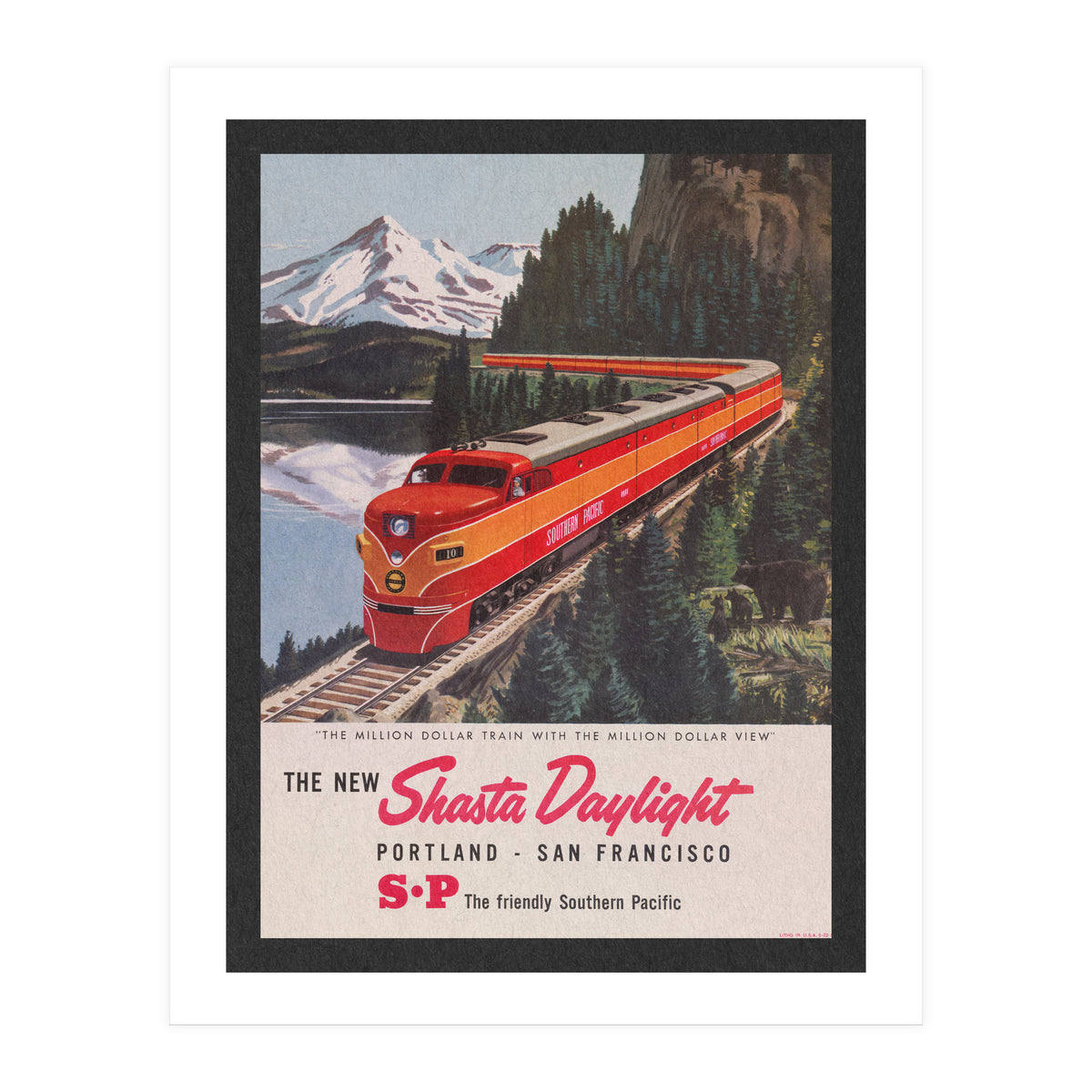 The New Shasta Daylight Train Advertisement (Print Only)
