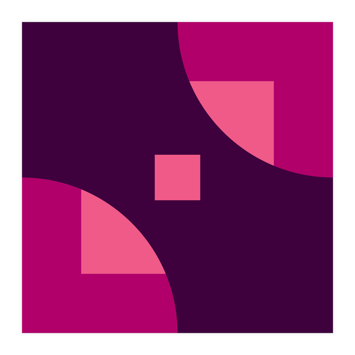 Geometric Shapes No. 1 - purple & pink squares (Print Only)