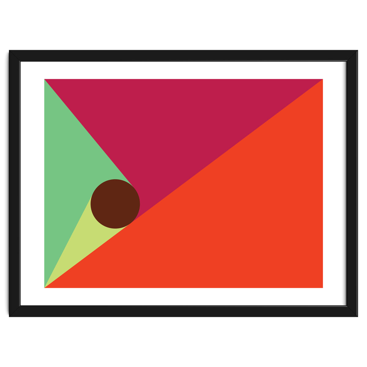 Geometric Shapes No. 25 - orange, mint & purple