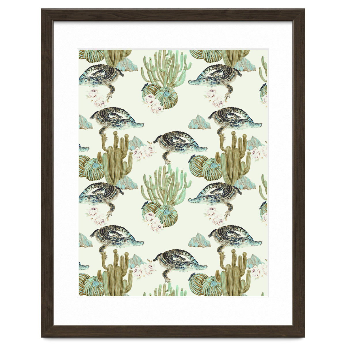 Crocodile pattern on the cactus