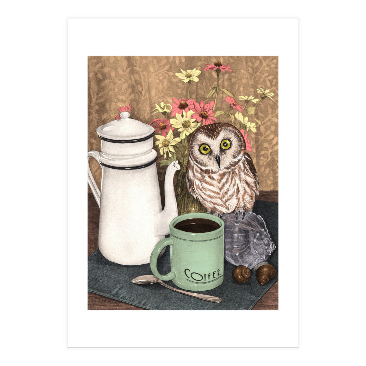 Coffee Owl (Print Only)