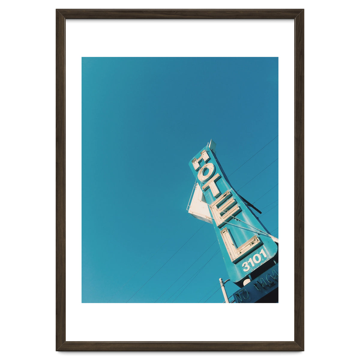 Hotel sign in California