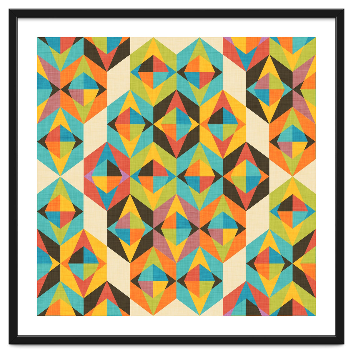 Retro Color Block Kaleidoscopic