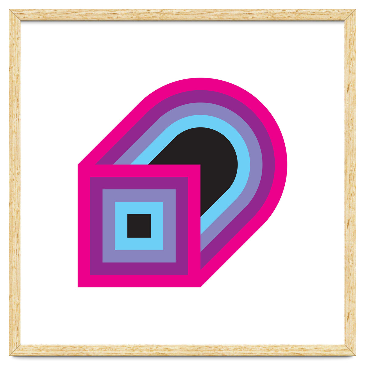 Geometric Shapes No. 41 - purple, blue & lilac