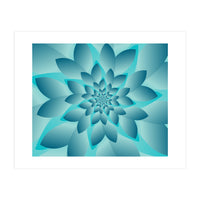 Abstract Modern Optical Illusion Floral Design Art (Print Only)