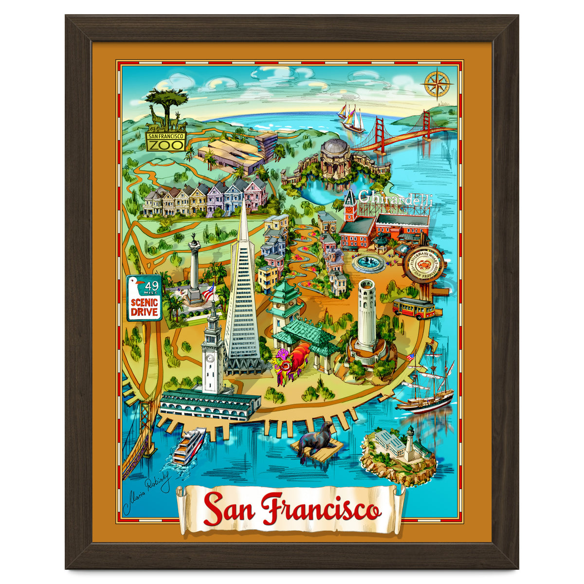 San Francisco Map Illustration