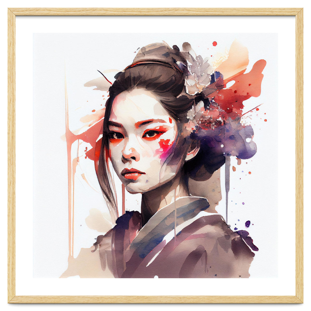 Watercolor Modern Geisha #7