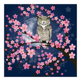 Great horned owl in a blossom tree (Print Only) thumbnail