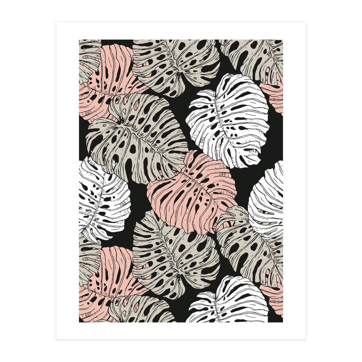 Monstera in the darkness of the jungle (Print Only)