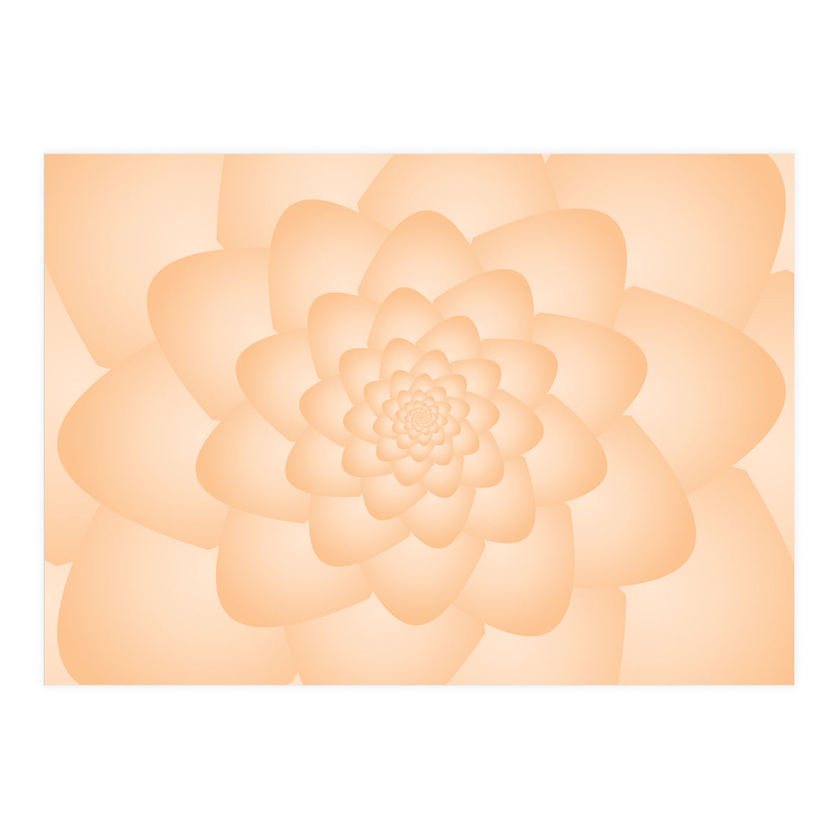 Pastel Colors Flower Pattern Set Orange (Print Only)