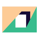 Geometric Shapes No. 61 - pink, green & dark blue (Print Only) thumbnail