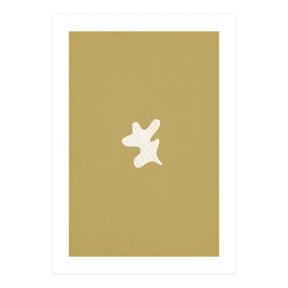 Olive green Matisse inspired shape (Print Only)