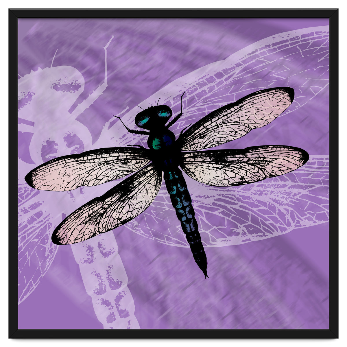 Blue dragonfly vector