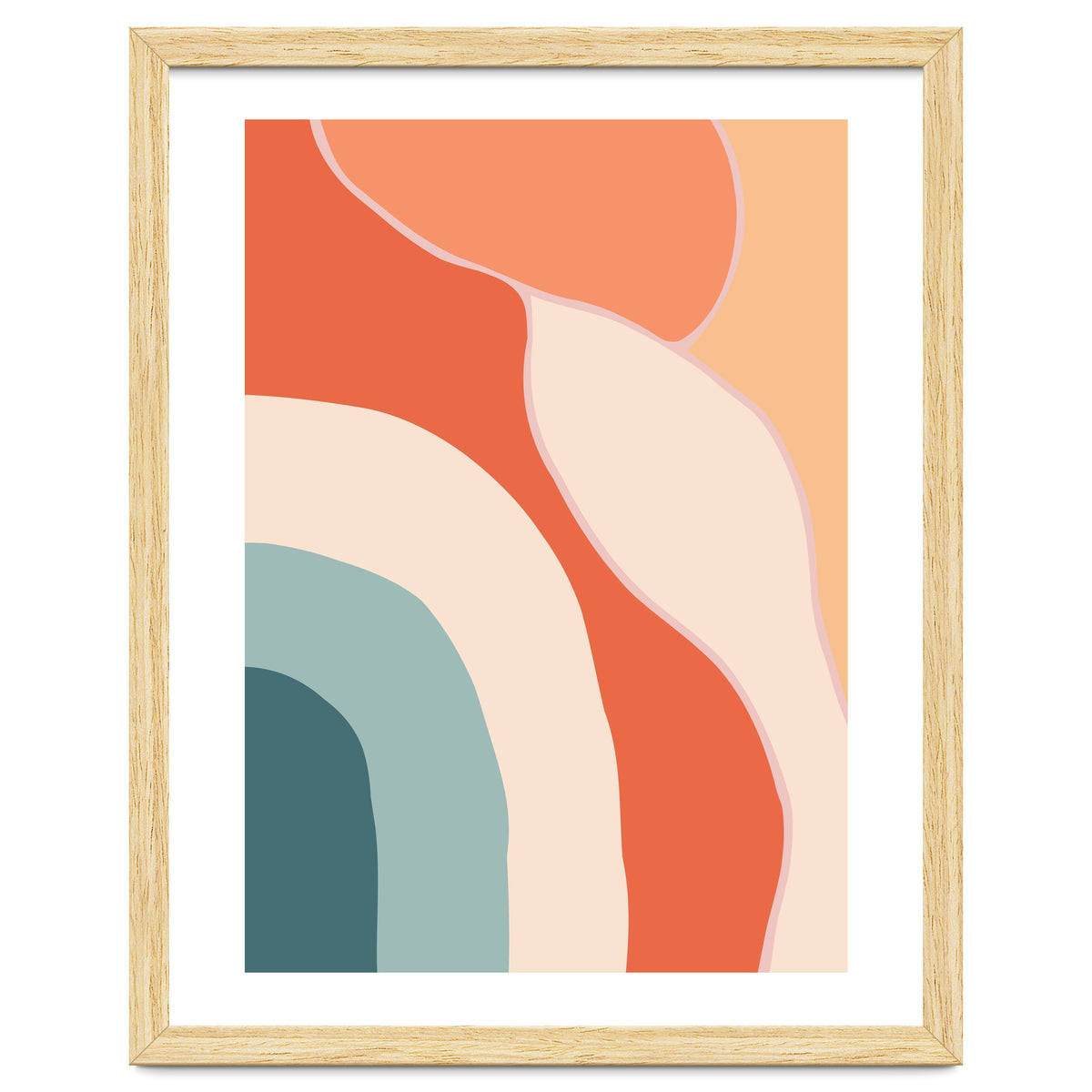 Rainbow Retro Wavy Lines