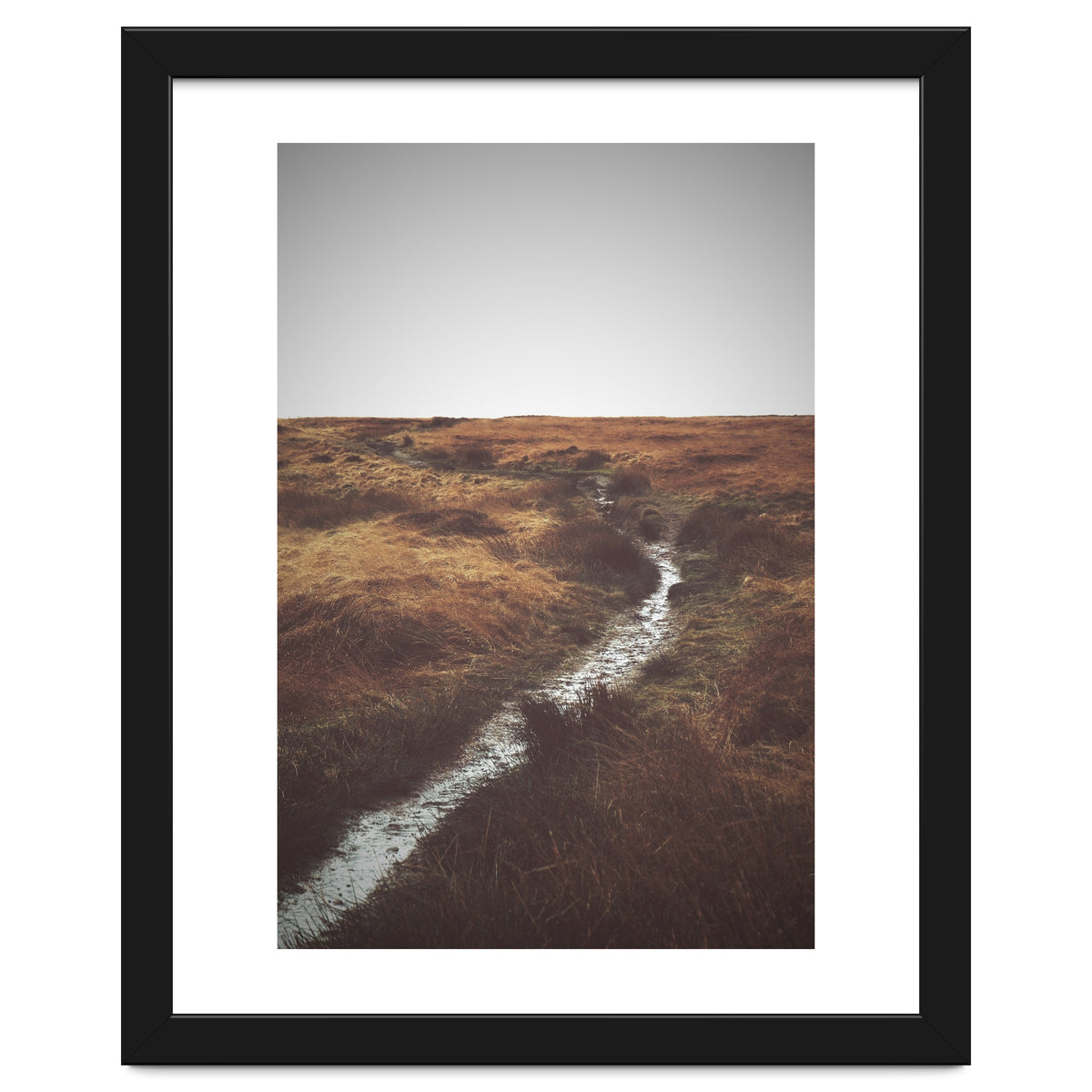Bleak winter landscape of Saddleworth Moor