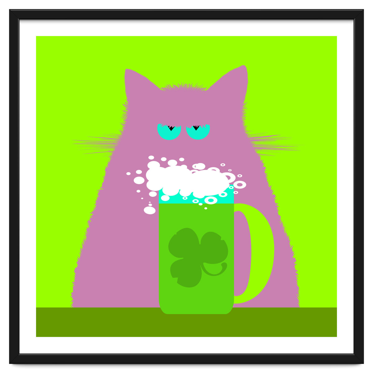 Saint Patrick's Day Lilac Cat