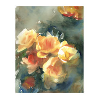 Abstract watercolor flowers (Print Only)